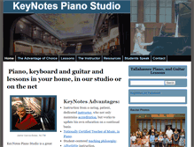 Tablet Screenshot of keynotespianostudio.com